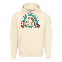 Sandshell Baseball Rainbow Zipper Hoodie - RanaPortraitStore