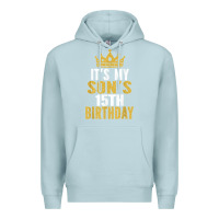 Blue Mist it's my son's 15th birthday 15 years old boy t shirt Premium Hoodie - linhVisuals