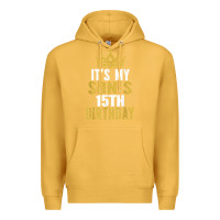 Mustard it's my son's 15th birthday 15 years old boy t shirt Premium Hoodie - linhVisuals