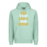 Seafoam it's my son's 15th birthday 15 years old boy t shirt Premium Hoodie - linhVisuals