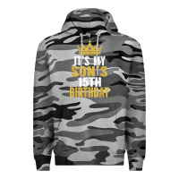 Slate Camo it's my son's 15th birthday 15 years old boy t shirt Premium Hoodie - linhVisuals