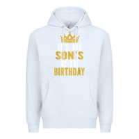 White it's my son's 15th birthday 15 years old boy t shirt Premium Hoodie - linhVisuals