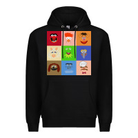 Black Muppets and Friends Premium Hoodie - linhVisuals