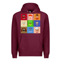 Burgundy Muppets and Friends Premium Hoodie - linhVisuals