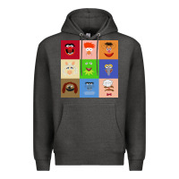 Charcoal Heather Muppets and Friends Premium Hoodie - linhVisuals