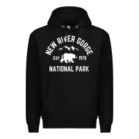 Black womens new river gorge national park bear west virginia nature v neck Premium Hoodie - linhVisuals