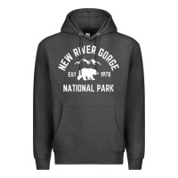 Charcoal Heather womens new river gorge national park bear west virginia nature v neck Premium Hoodie - linhVisuals