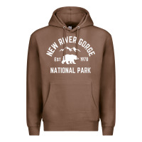Chestnut womens new river gorge national park bear west virginia nature v neck Premium Hoodie - linhVisuals