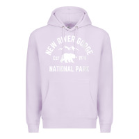 Lilac womens new river gorge national park bear west virginia nature v neck Premium Hoodie - linhVisuals