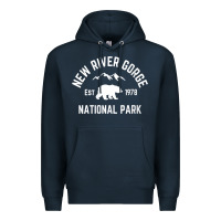 Navy womens new river gorge national park bear west virginia nature v neck Premium Hoodie - linhVisuals