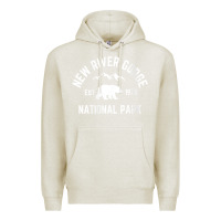 Oatmeal Heather womens new river gorge national park bear west virginia nature v neck Premium Hoodie - linhVisuals