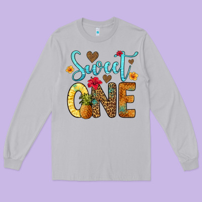 Sweet One Pineapple Long Sleeve Tee Designed By Artiststas