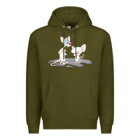 Army Green newanimaniacs pinky and the brain Premium Hoodie - linhVisuals