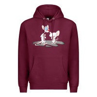 Burgundy newanimaniacs pinky and the brain Premium Hoodie - linhVisuals