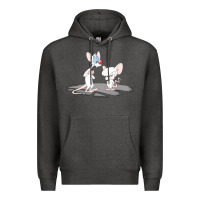 Charcoal Heather newanimaniacs pinky and the brain Premium Hoodie - linhVisuals