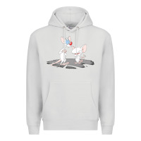 Dove Grey newanimaniacs pinky and the brain Premium Hoodie - linhVisuals
