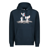 Navy newanimaniacs pinky and the brain Premium Hoodie - linhVisuals