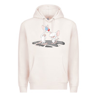 Pale Pink newanimaniacs pinky and the brain Premium Hoodie - linhVisuals