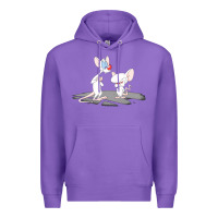 Purple newanimaniacs pinky and the brain Premium Hoodie - linhVisuals