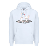 White newanimaniacs pinky and the brain Premium Hoodie - linhVisuals