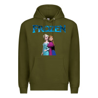 Army Green newanna and elsa frozen Premium Hoodie - linhVisuals