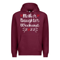 Burgundy mother daughter weekend 2022 girls trip family vacation t shirt Premium Hoodie - linhVisuals