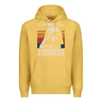 Antique Gold i knew it im surrounded by assholes Premium Hoodie - linhVisuals