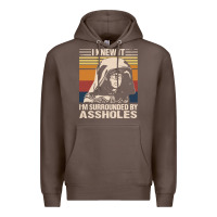 Coffee i knew it im surrounded by assholes Premium Hoodie - linhVisuals