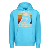 Ocean Blue i knew it im surrounded by assholes Premium Hoodie - linhVisuals