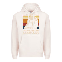 Pale Pink i knew it im surrounded by assholes Premium Hoodie - linhVisuals