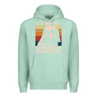 Seafoam i knew it im surrounded by assholes Premium Hoodie - linhVisuals