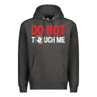 Charcoal Heather do not touch me autism kid Premium Hoodie - linhVisuals