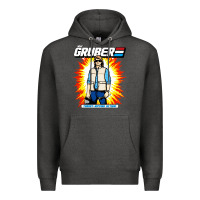 Charcoal Heather macgruber action figure Premium Hoodie - linhVisuals