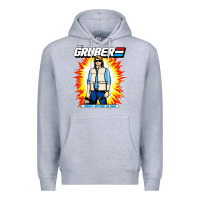 Heather Grey macgruber action figure Premium Hoodie - linhVisuals