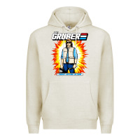Oatmeal Heather macgruber action figure Premium Hoodie - linhVisuals