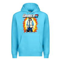 Ocean Blue macgruber action figure Premium Hoodie - linhVisuals