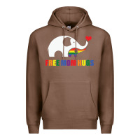 Chestnut free mom hugs pride elephant rainbow Premium Hoodie - linhVisuals