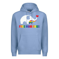 Colony Blue free mom hugs pride elephant rainbow Premium Hoodie - linhVisuals