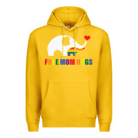 Lemon free mom hugs pride elephant rainbow Premium Hoodie - linhVisuals
