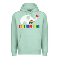 Seafoam free mom hugs pride elephant rainbow Premium Hoodie - linhVisuals