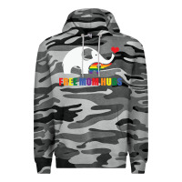 Slate Camo free mom hugs pride elephant rainbow Premium Hoodie - linhVisuals