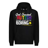 Black god created autism normal was too boring Premium Hoodie - linhVisuals