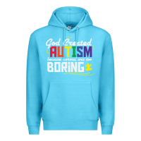 Ocean Blue god created autism normal was too boring Premium Hoodie - linhVisuals