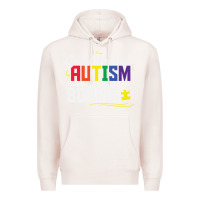 Pale Pink god created autism normal was too boring Premium Hoodie - linhVisuals