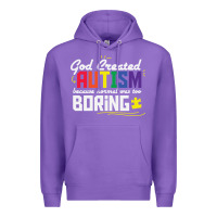 Purple god created autism normal was too boring Premium Hoodie - linhVisuals