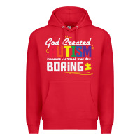 Red god created autism normal was too boring Premium Hoodie - linhVisuals