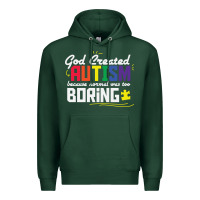 Sports Green god created autism normal was too boring Premium Hoodie - linhVisuals