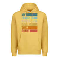 Antique Gold my favorite daughter gave me this shirt father's day pullover hoodie Premium Hoodie - linhVisuals