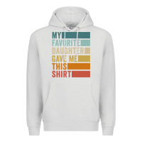 Dove Grey my favorite daughter gave me this shirt father's day pullover hoodie Premium Hoodie - linhVisuals