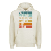 Oatmeal Heather my favorite daughter gave me this shirt father's day pullover hoodie Premium Hoodie - linhVisuals